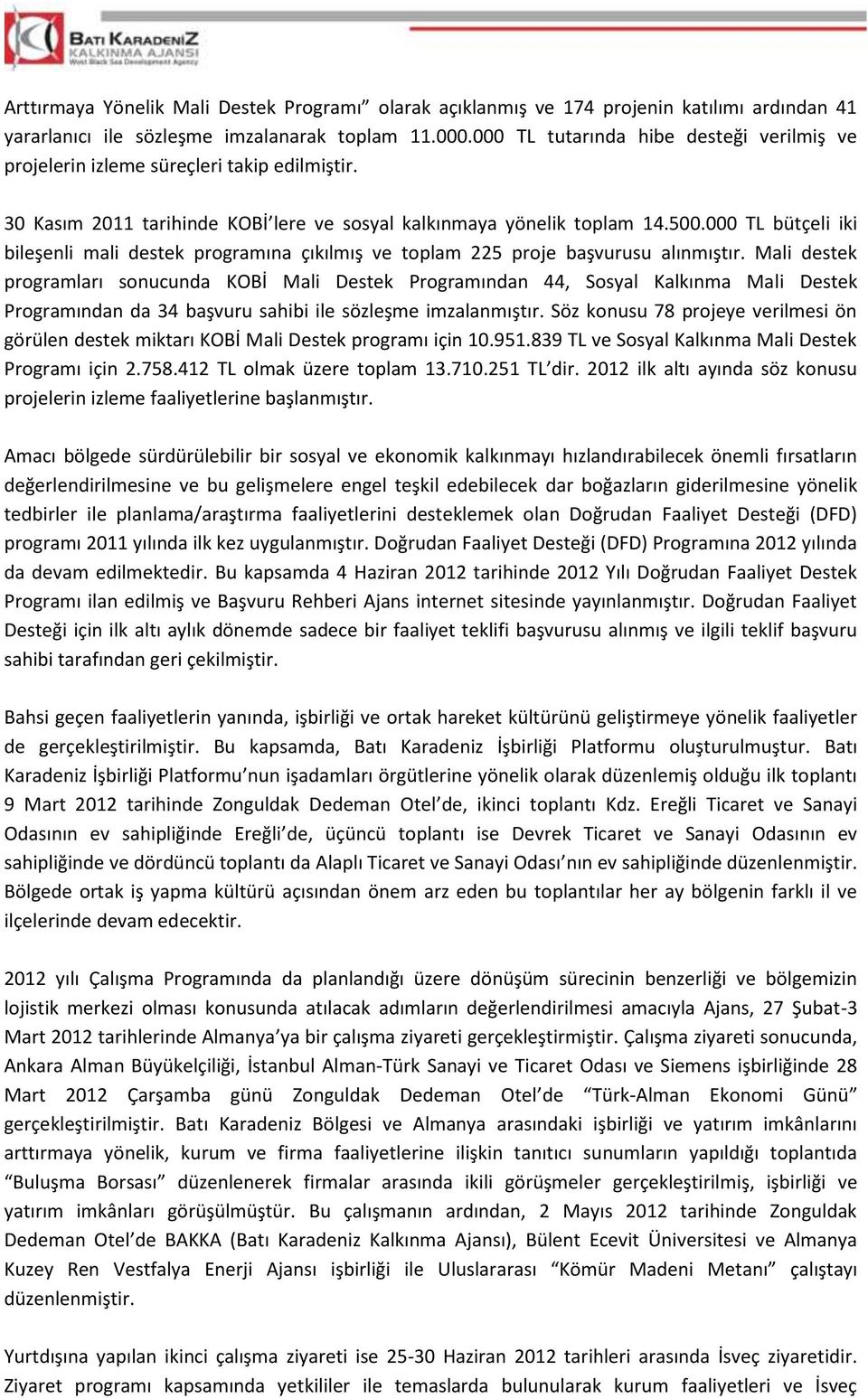 000 TL bütçeli iki bileşenli mali destek programına çıkılmış ve toplam 225 proje başvurusu alınmıştır.