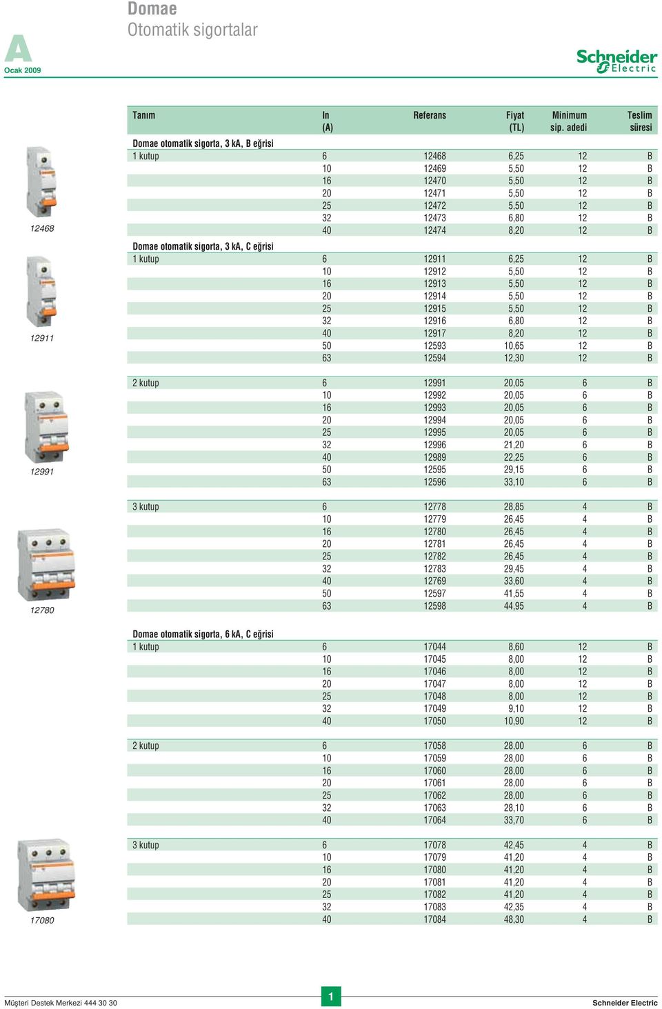 25 12915 5,50 12 B 32 12916 6,80 12 B 40 12917 8,20 12 B 50 12593 10,65 12 B 63 12594 12,30 12 B 2 kutup 6 12991 20,05 6 B 10 12992 20,05 6 B 16 12993 20,05 6 B 20 12994 20,05 6 B 25 12995 20,05 6 B