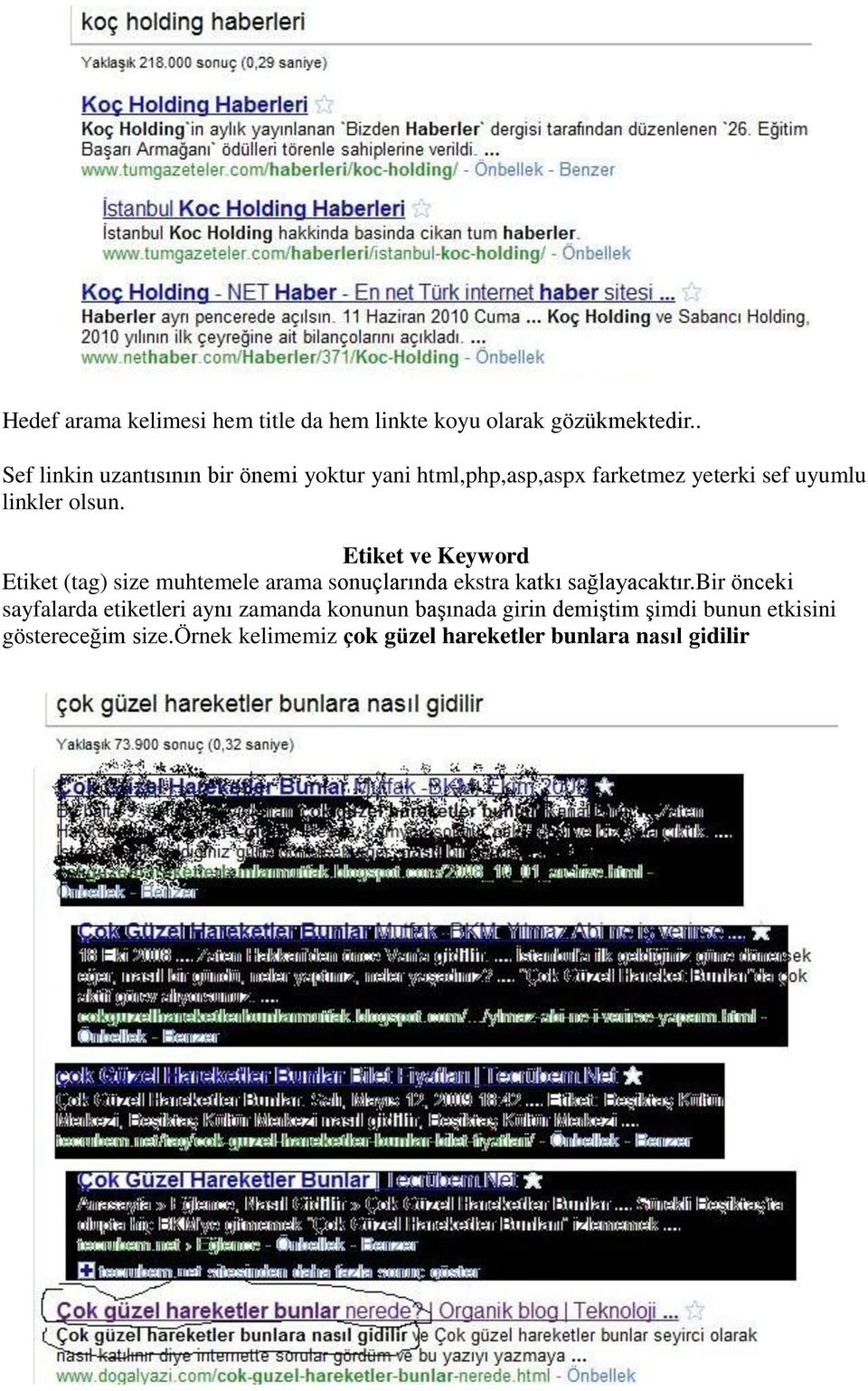 Etiket ve Keyword Etiket (tag) size muhtemele arama sonuçlarında ekstra katkı sağlayacaktır.