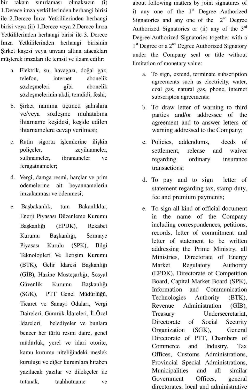 Elektrik, su, havagazı, doğal gaz, telefon, internet abonelik sözleşmeleri gibi abonelik sözleşmelerinin akdi, temdidi, feshi; b.