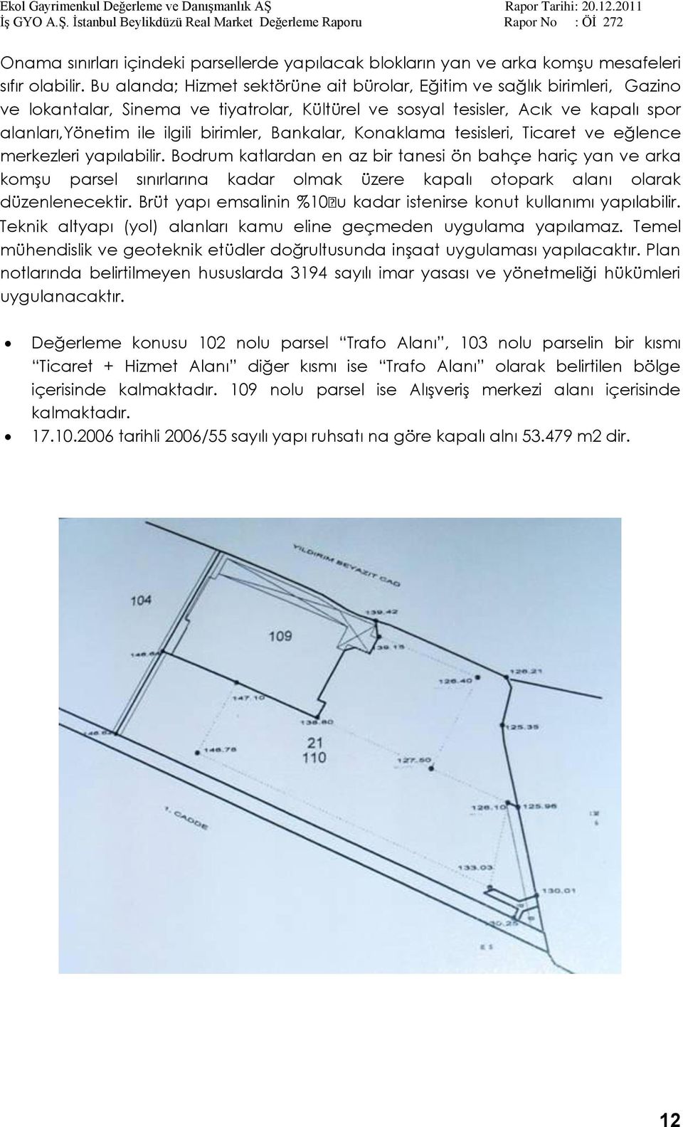 Bankalar, Konaklama tesisleri, Ticaret ve eğlence merkezleri yapılabilir.