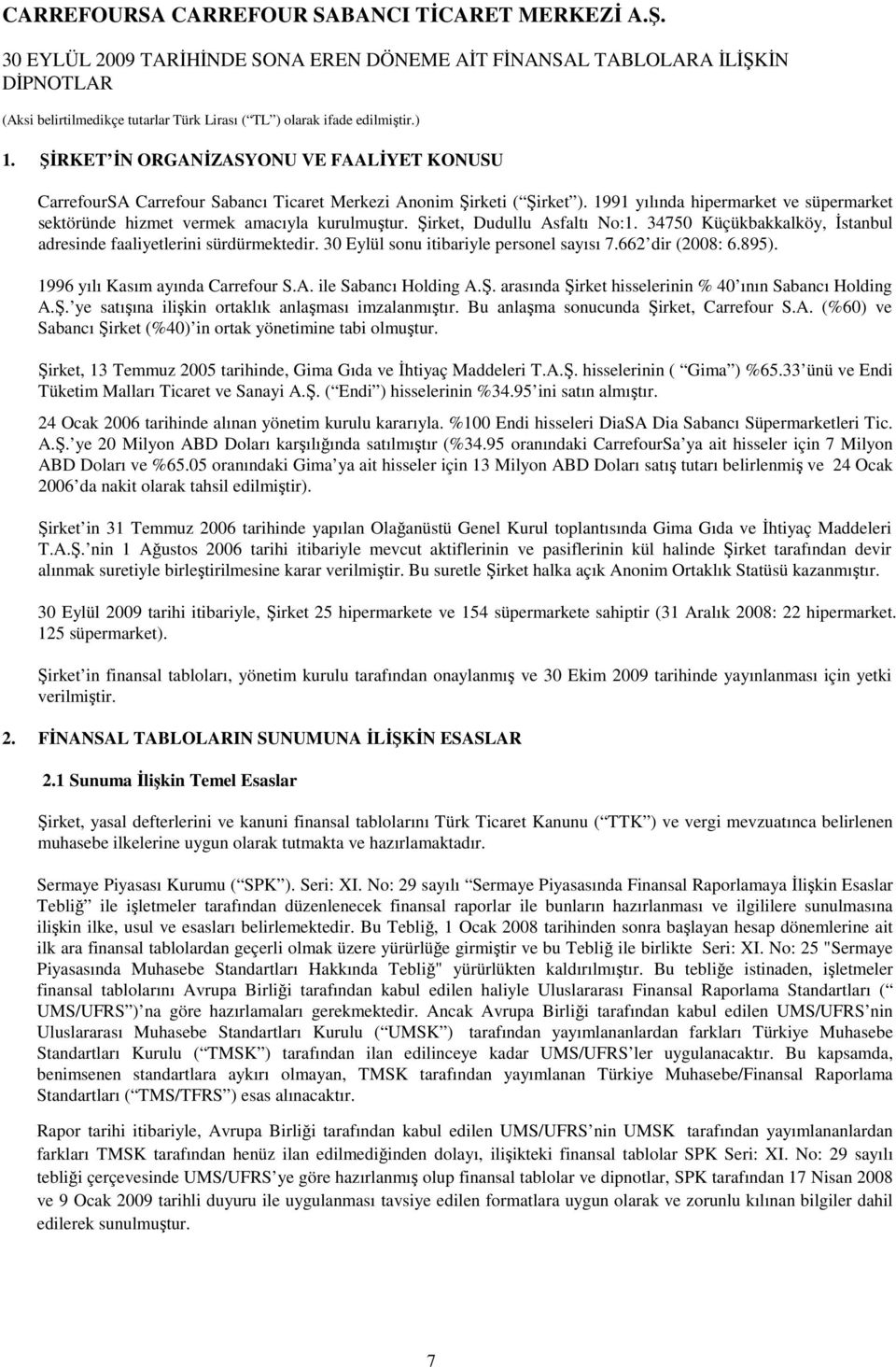 1991 yılında hipermarket ve süpermarket sektöründe hizmet vermek amacıyla kurulmuştur. Şirket, Dudullu Asfaltı No:1. 34750 Küçükbakkalköy, Đstanbul adresinde faaliyetlerini sürdürmektedir.