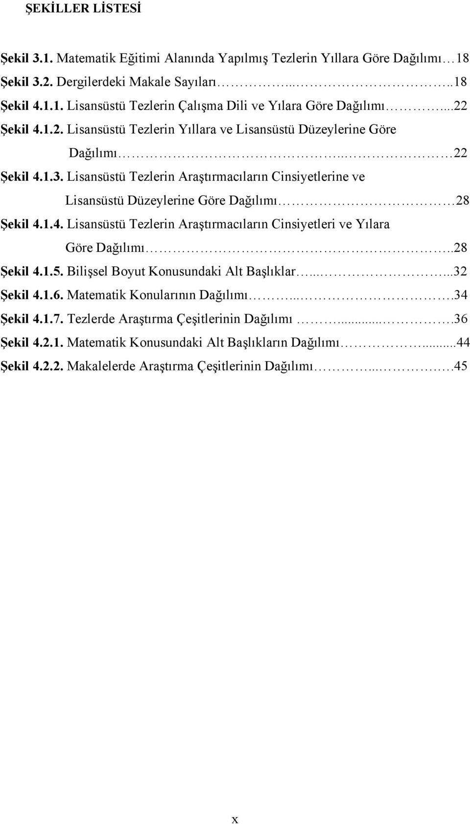 Lisansüstü Tezlerin Araştırmacıların Cinsiyetlerine ve Lisansüstü Düzeylerine Göre Dağılımı 28 Şekil 4.1.4. Lisansüstü Tezlerin Araştırmacıların Cinsiyetleri ve Yılara Göre Dağılımı..28 Şekil 4.1.5.