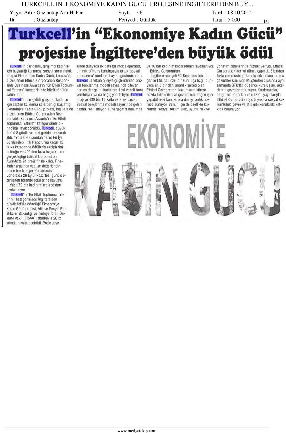 .. Yayın Adı : Gaziantep Artı Haber Sayfa :