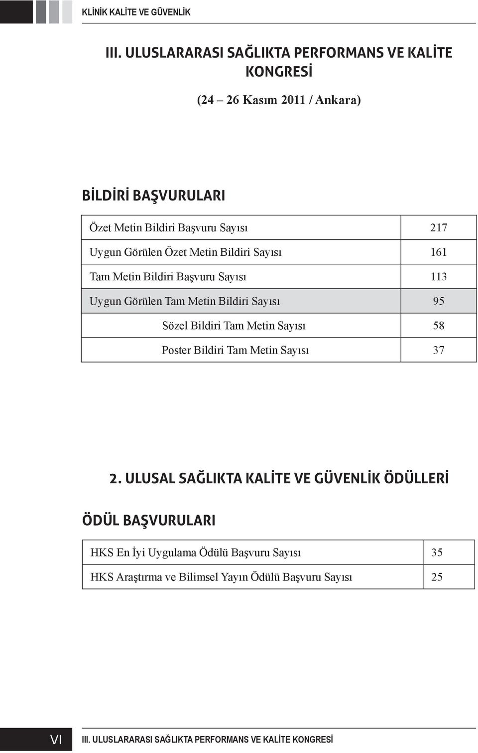 Görülen Özet Metin Bildiri Sayısı 161 Tam Metin Bildiri Başvuru Sayısı 113 Uygun Görülen Tam Metin Bildiri Sayısı 95 Sözel Bildiri Tam Metin