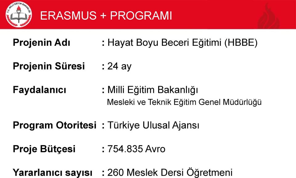 Teknik Eğitim Genel Müdürlüğü Program Otoritesi : Türkiye Ulusal Ajansı