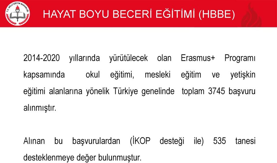 Türkiye genelinde toplam 3745 başvuru alınmıştır.