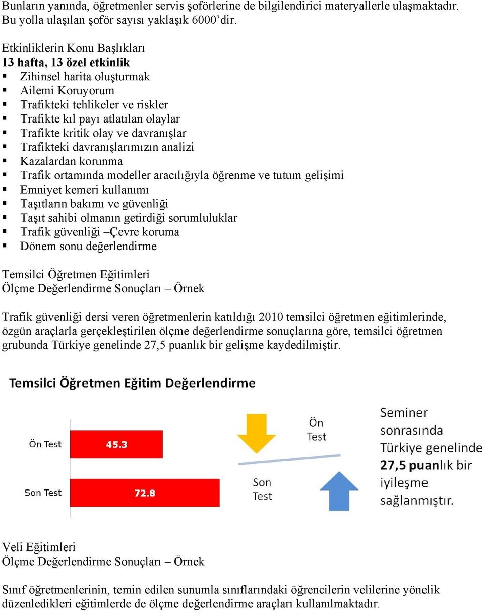 davranışlar Trafikteki davranışlarımızın analizi Kazalardan korunma Trafik ortamında modeller aracılığıyla öğrenme ve tutum gelişimi Emniyet kemeri kullanımı Taşıtların bakımı ve güvenliği Taşıt