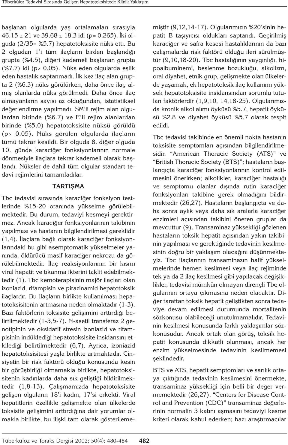 İlk kez ilaç alan grupta 2 (%6.3) nüks görülürken, daha önce ilaç almış olanlarda nüks görülmedi. Daha önce ilaç almayanların sayısı az olduğundan, istatistiksel değerlendirme yapılmadı.