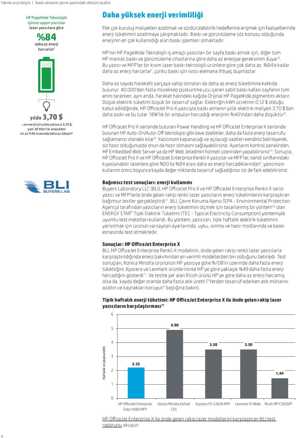 hedeflerine erişmek için faaliyetlerinde enerji tüketimini azaltmaya çalışmaktadır. Baskı ve görüntüleme söz konusu olduğunda, enerjinin en çok kullanıldığı alan baskı işlemleri olmaktadır.