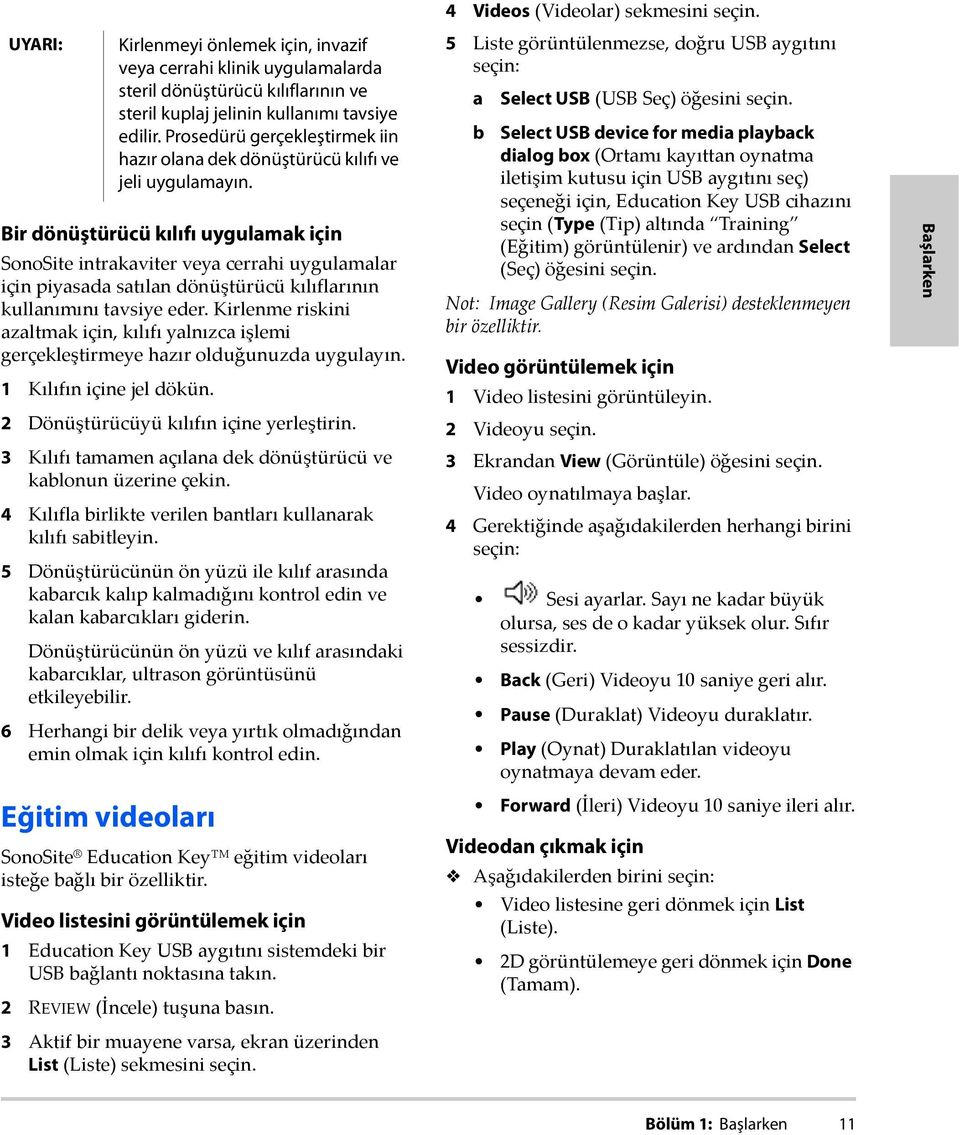 3 Kılıfı tamamen açılana dek dönüştürücü ve kablonun üzerine çekin. 4 Kılıfla birlikte verilen bantları kullanarak kılıfı sabitleyin.