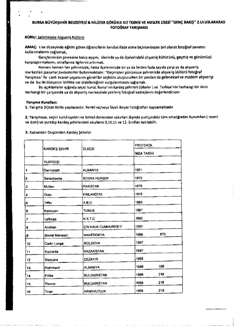 sağlamak, Gençlerimizin çevresine bakış açışım, illerinde ya da ilçelerlnlid.i ah~yeri$ koltürünü, seçmiş Ile günümüzil kar$ılaştırmalannı.