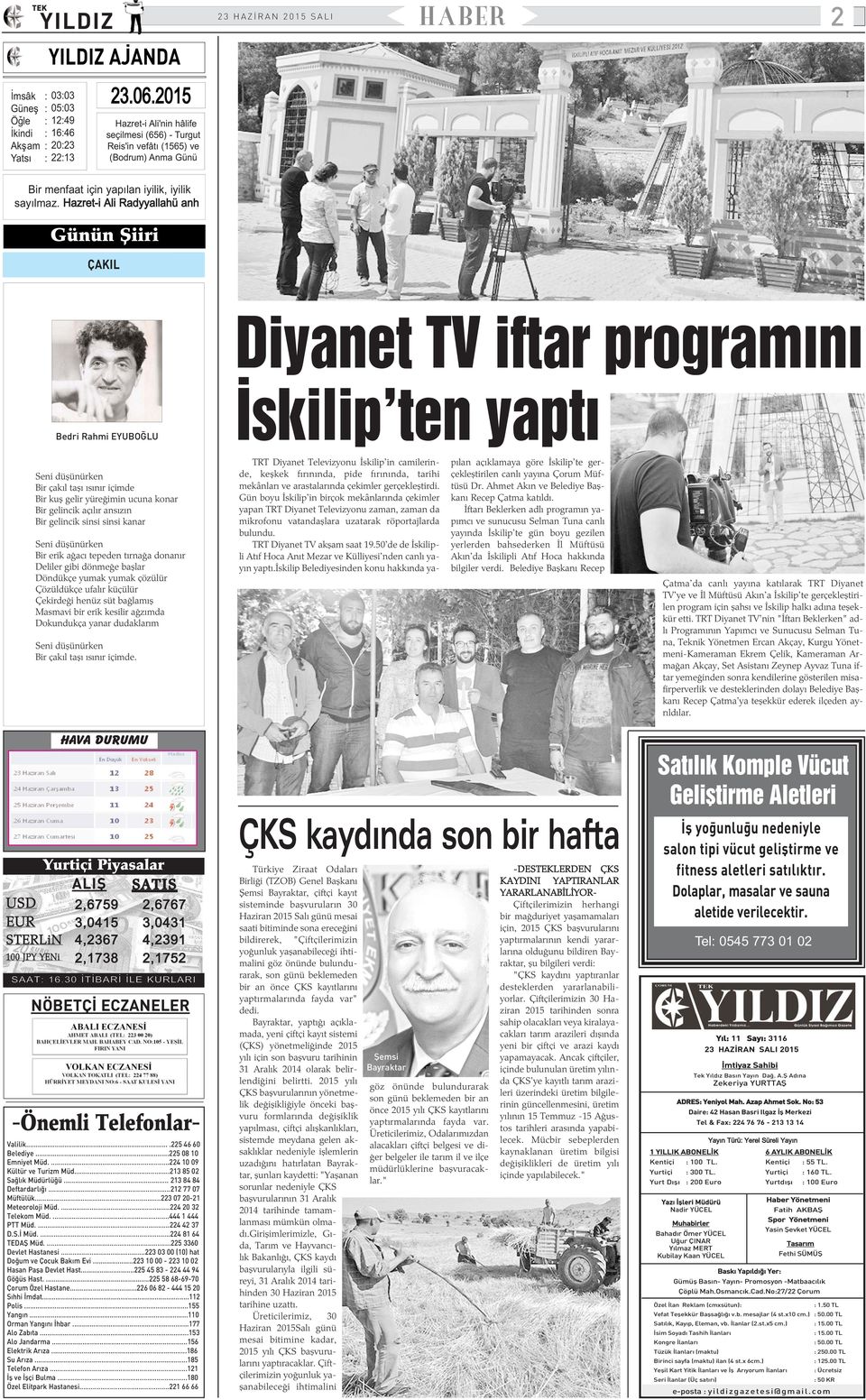 Hazret-i Ali Radyyallahü anh Günün Þiiri ÇAKIL Bedri Rahmi EYUBOÐLU Diyanet TV iftar programýný Ýskilip'ten yaptý Seni düþünürken Bir çakýl taþý ýsýnýr içimde Bir kuþ gelir yüreðimin ucuna konar Bir