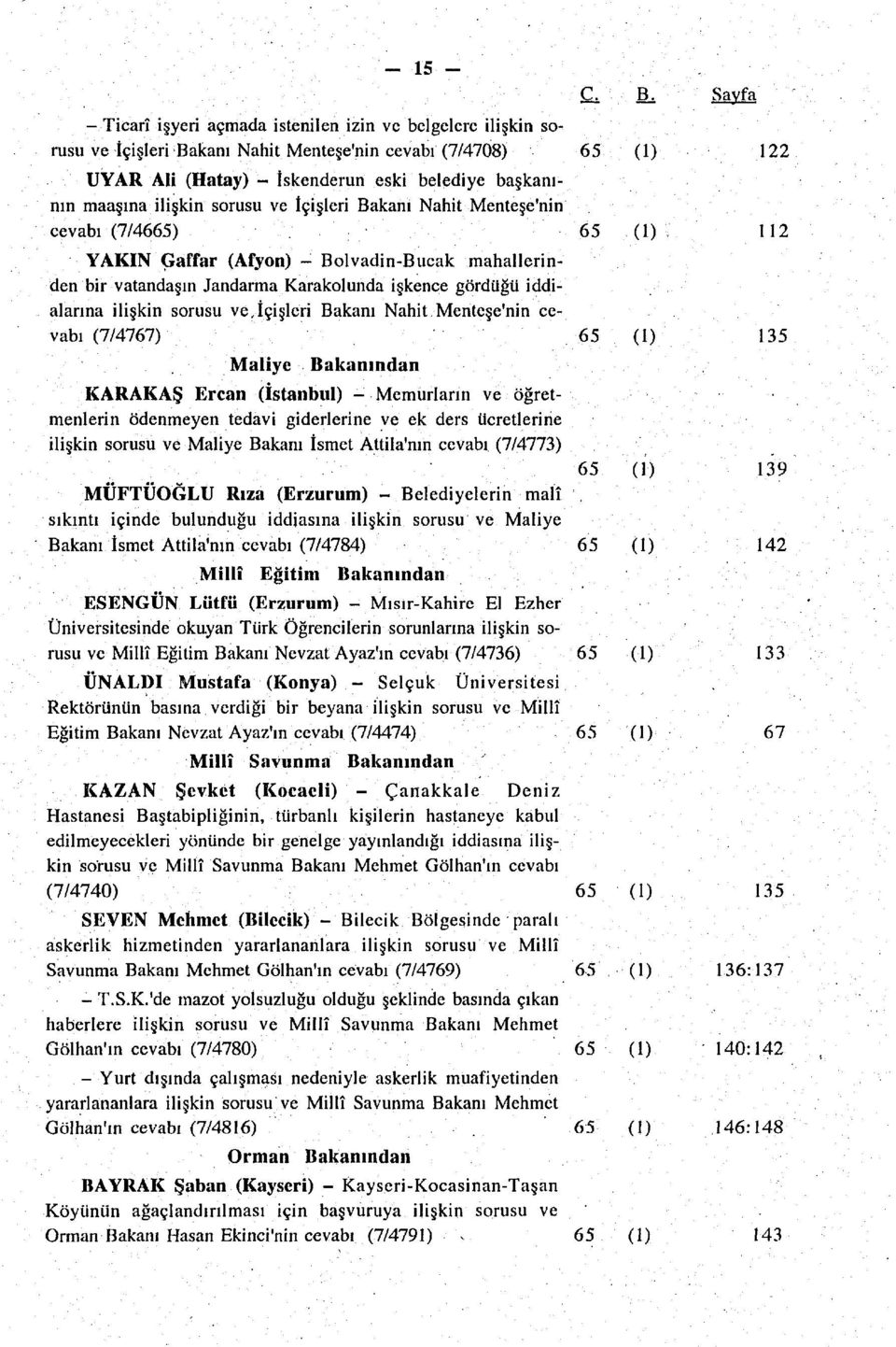 gördüğü iddialarına ilişkin sorusu ve,içişleri Bakanı Nahit Menteşe'nin cevabı (7/4767) 65 (1) 135 Maliye Bakanından KARAKAŞ Ercan (İstanbul) - Memurların ve öğretmenlerin ödenmeyen tedavi