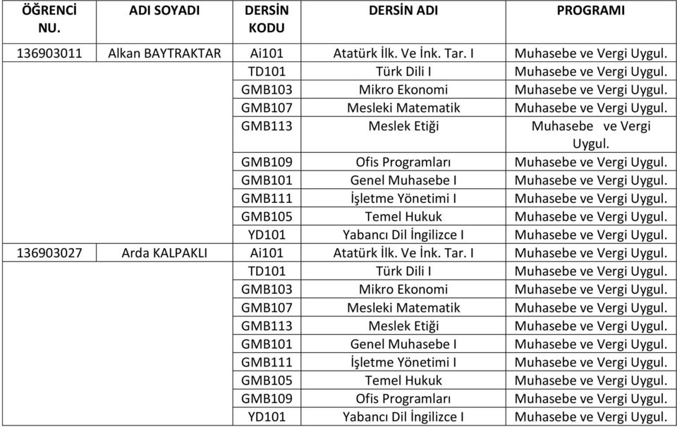 GMB113 Meslek Etiği Muhasebe ve Vergi Uygul.