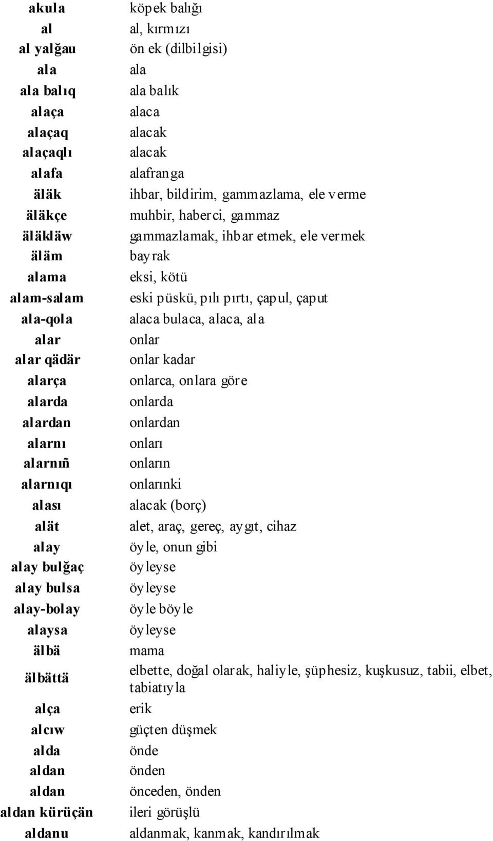 bildirim, gammazlama, ele verme muhbir, haberci, gammaz gammazlamak, ihbar etmek, ele vermek bayrak eksi, kötü eski püskü, pılı pırtı, çapul, çaput alaca bulaca, alaca, ala onlar onlar kadar onlarca,