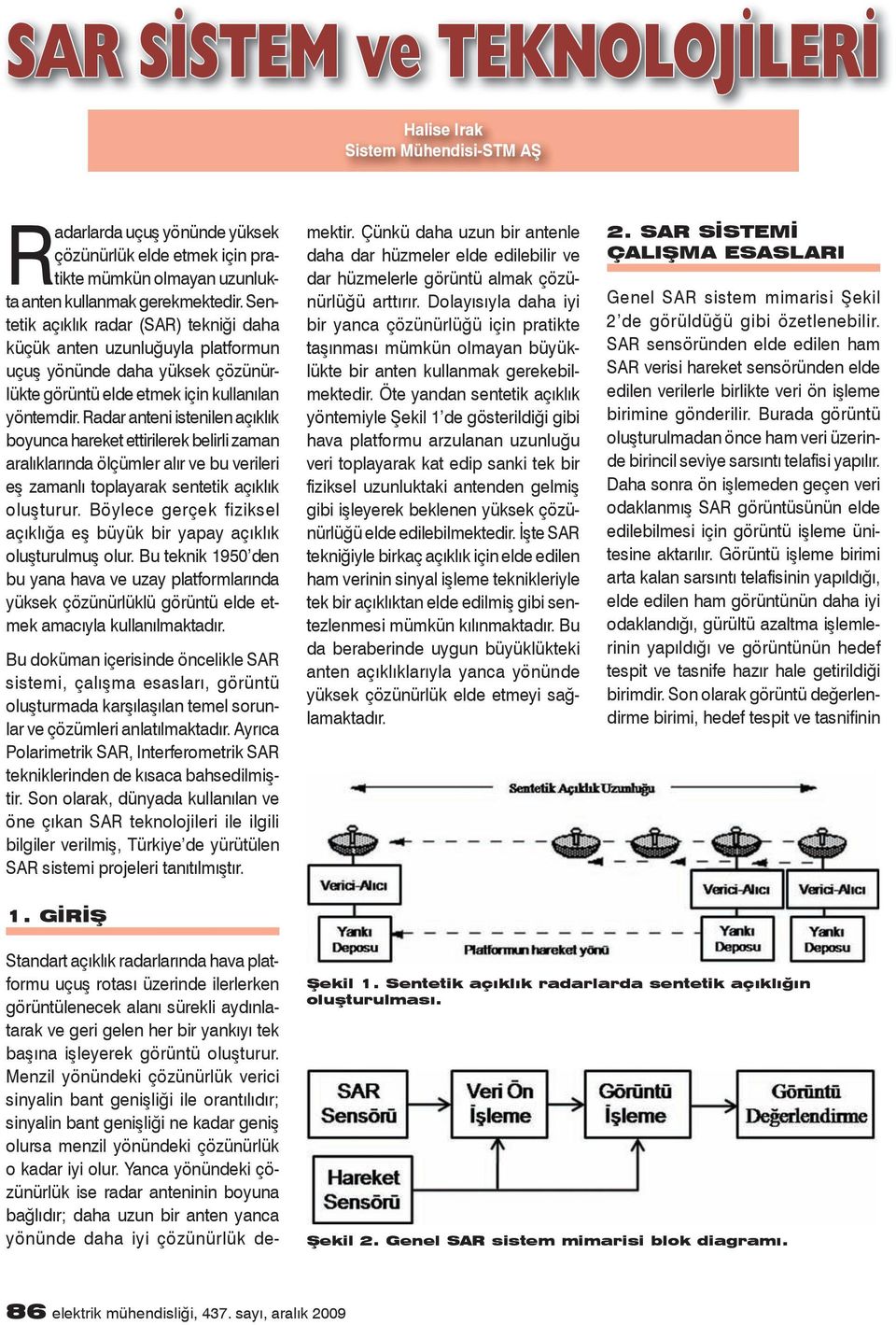 Radar anteni istenilen açıklık boyunca hareket ettirilerek belirli zaman aralıklarında ölçümler alır ve bu verileri eş zamanlı toplayarak sentetik açıklık oluşturur.