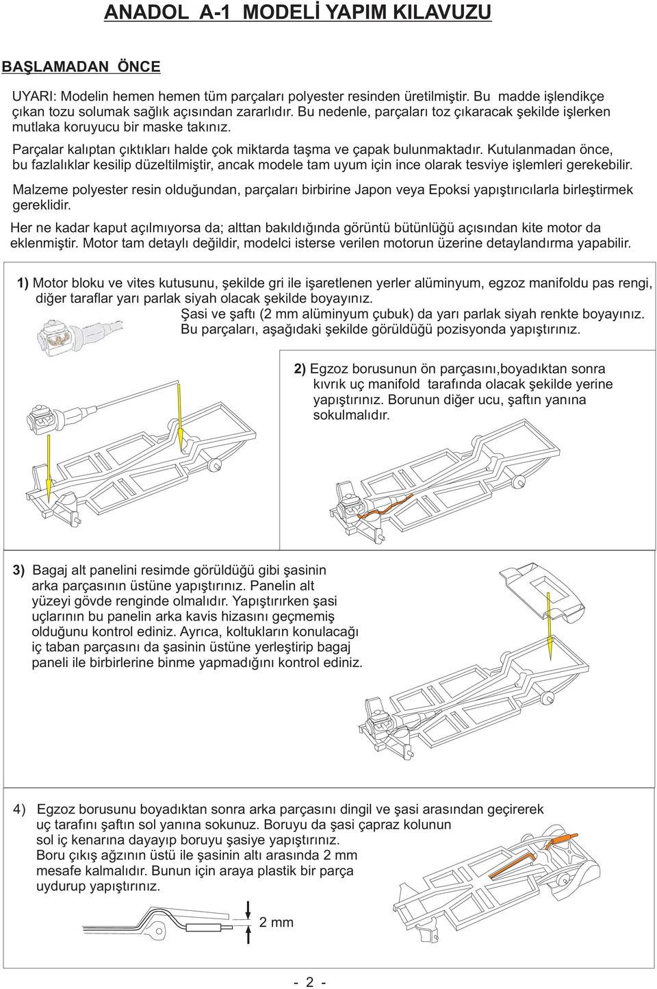 Kutulanmadan önce, bu fazlalýklar kesilip düzeltilmiþtir, ancak modele tam uyum için ince olarak tesviye iþlemleri gerekebilir.