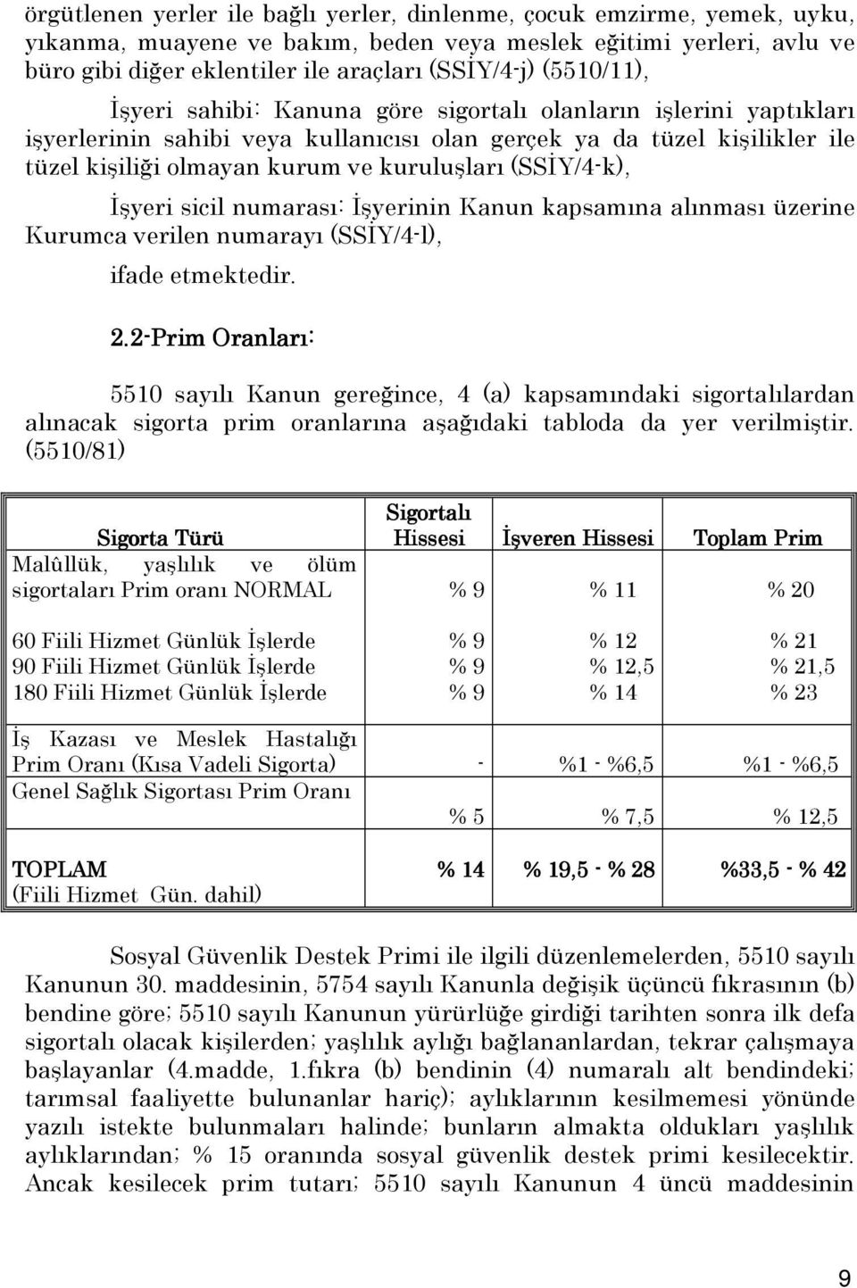 (SSĐY/4-k), Đşyeri sicil numarası: Đşyerinin Kanun kapsamına alınması üzerine Kurumca verilen numarayı (SSĐY/4-l), ifade etmektedir. 2.