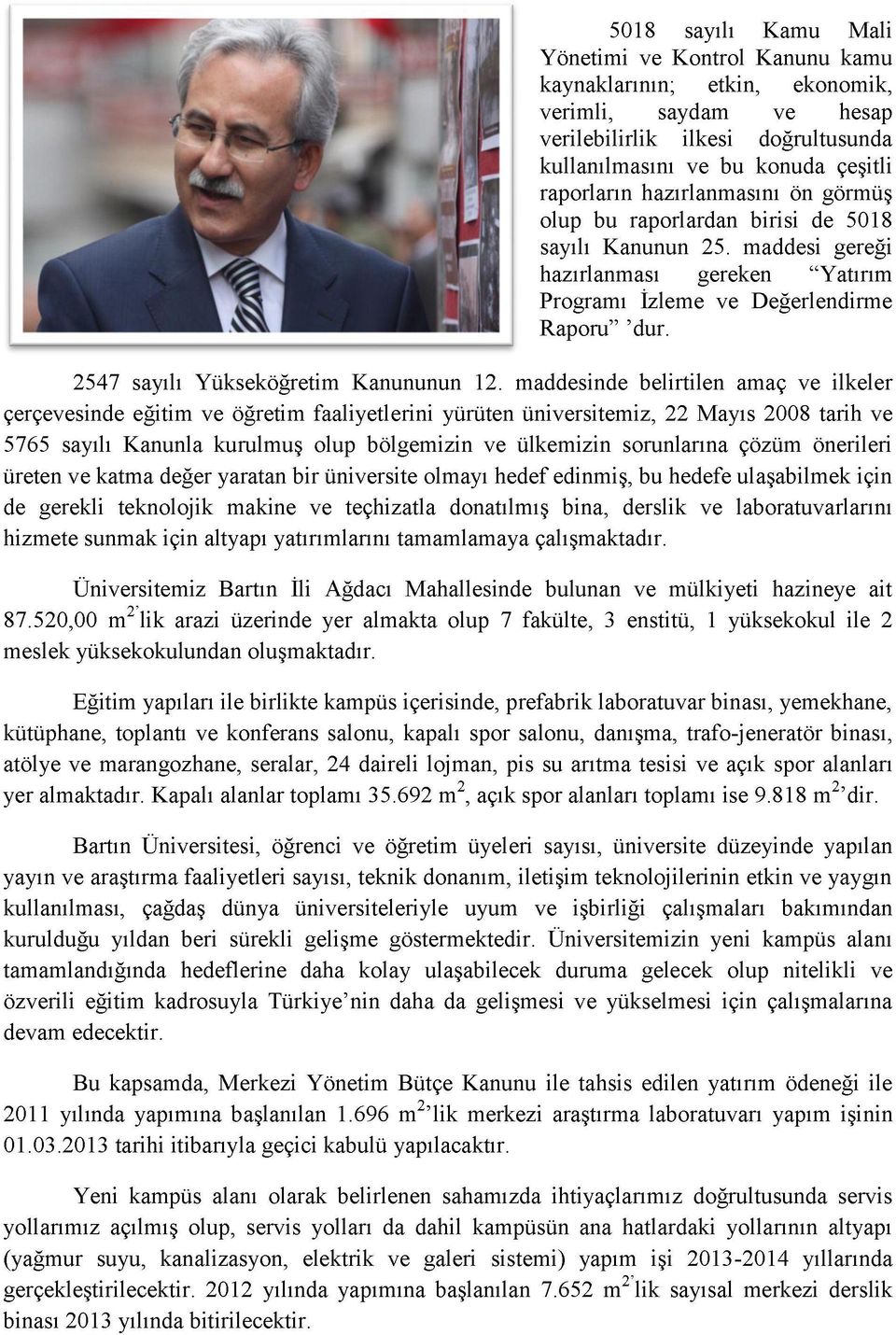 2547 sayılı Yükseköğretim Kanununun 12.