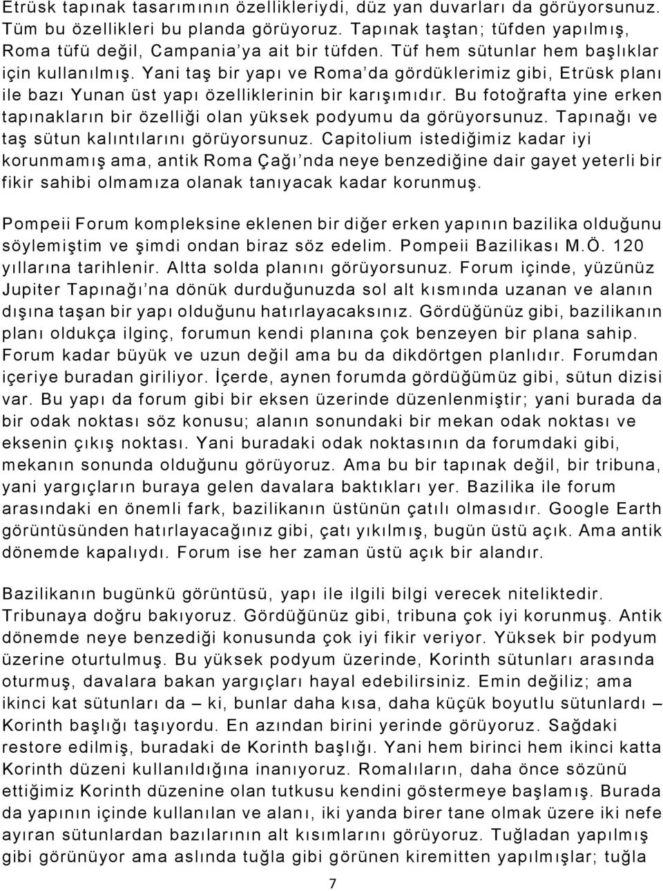 Bu fotoğrafta yine erken tapınakların bir özelliği olan yüksek podyumu da görüyorsunuz. Tapınağı ve taş sütun kalıntılarını görüyorsunuz.