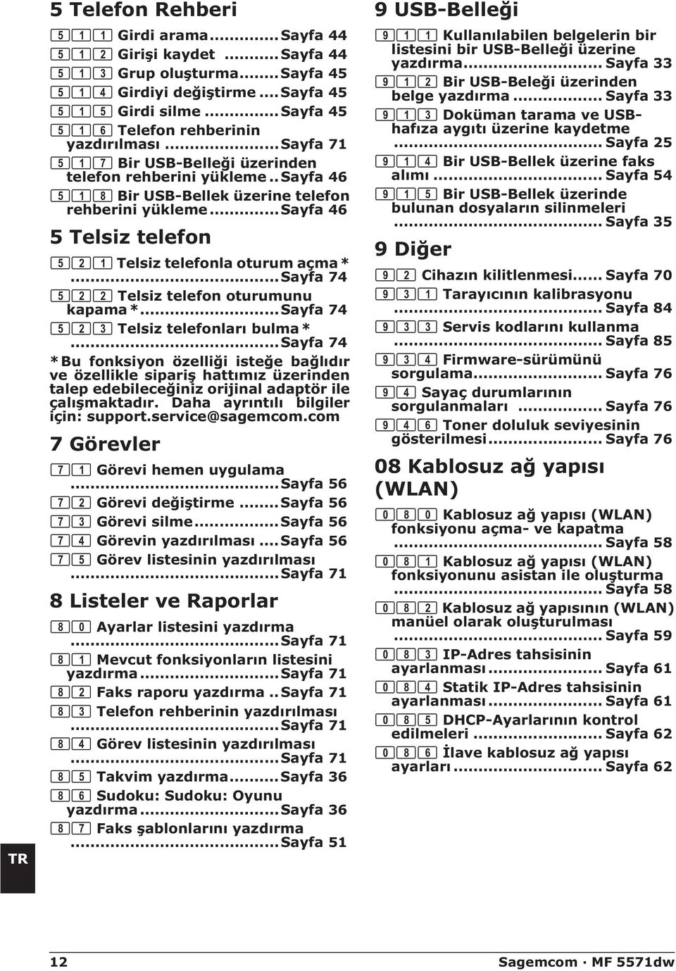 ..sayfa 71 Telefon fihristini USB-hafıza aygıtından yükle 517 Bir USB-Belleği üzerinden telefon rehberini yükleme.