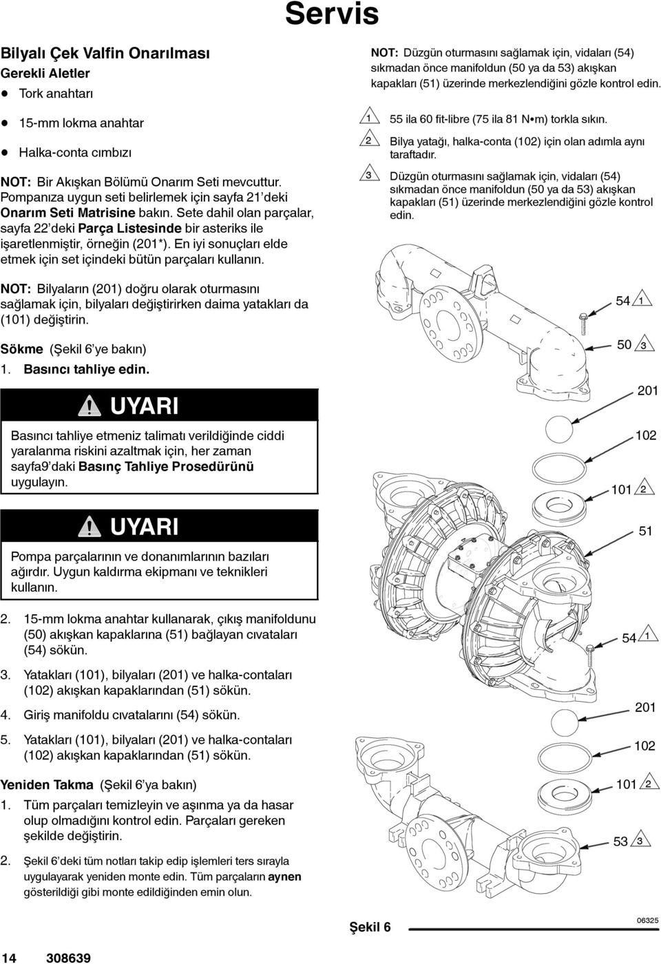 En iyi sonuçları elde etmek için set içindeki bütün parçaları kullanın.