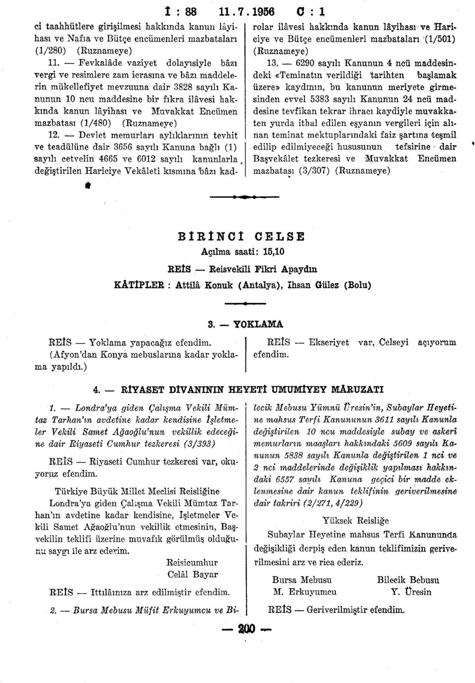 Muvakkat Encümen mazbatası (1/480) (Ruznameye) 12.