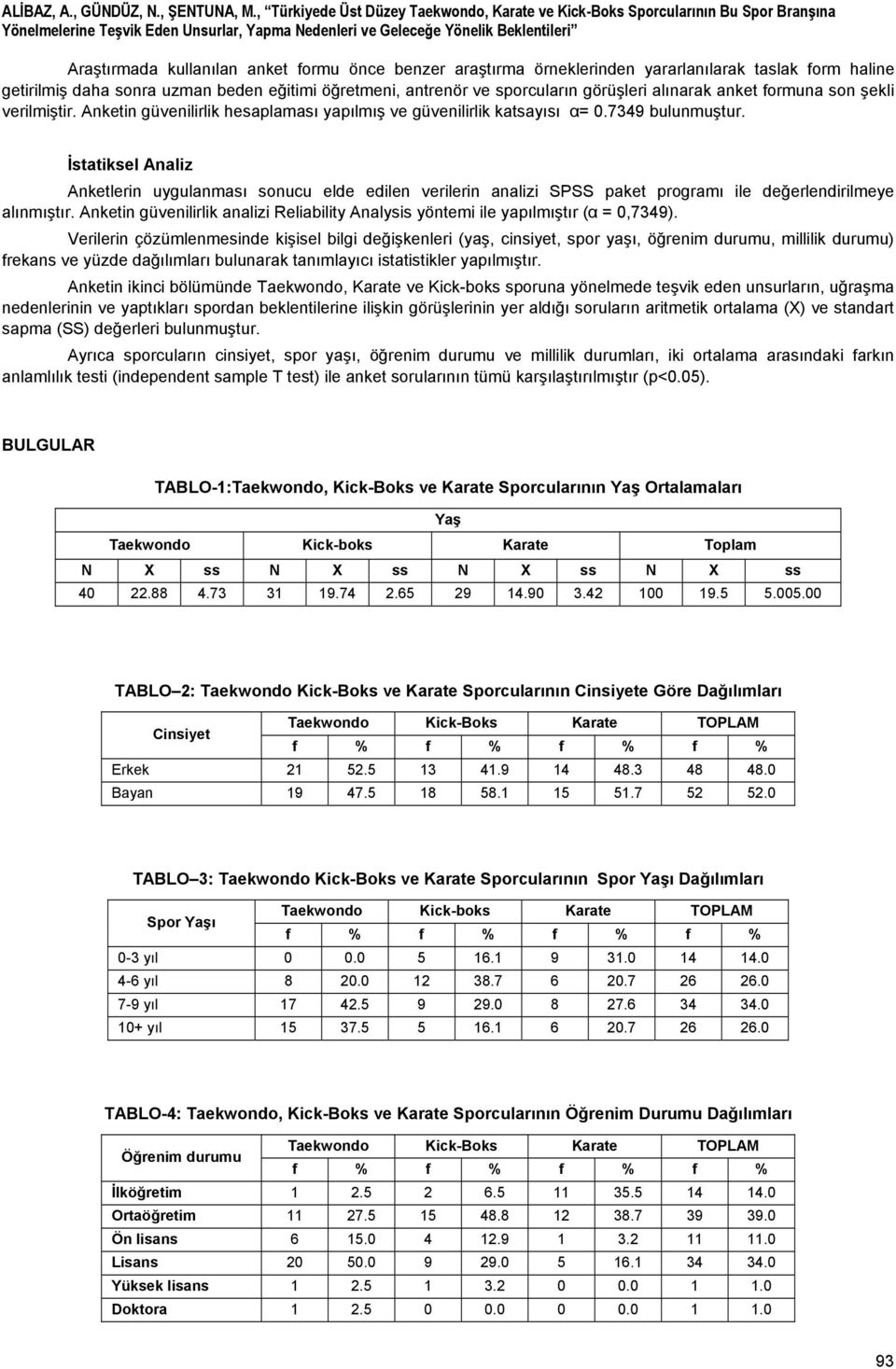 formu önce benzer araştırma örneklerinden yararlanılarak taslak form haline getirilmiş daha sonra uzman beden eğitimi öğretmeni, antrenör ve sporcuların görüşleri alınarak anket formuna son şekli