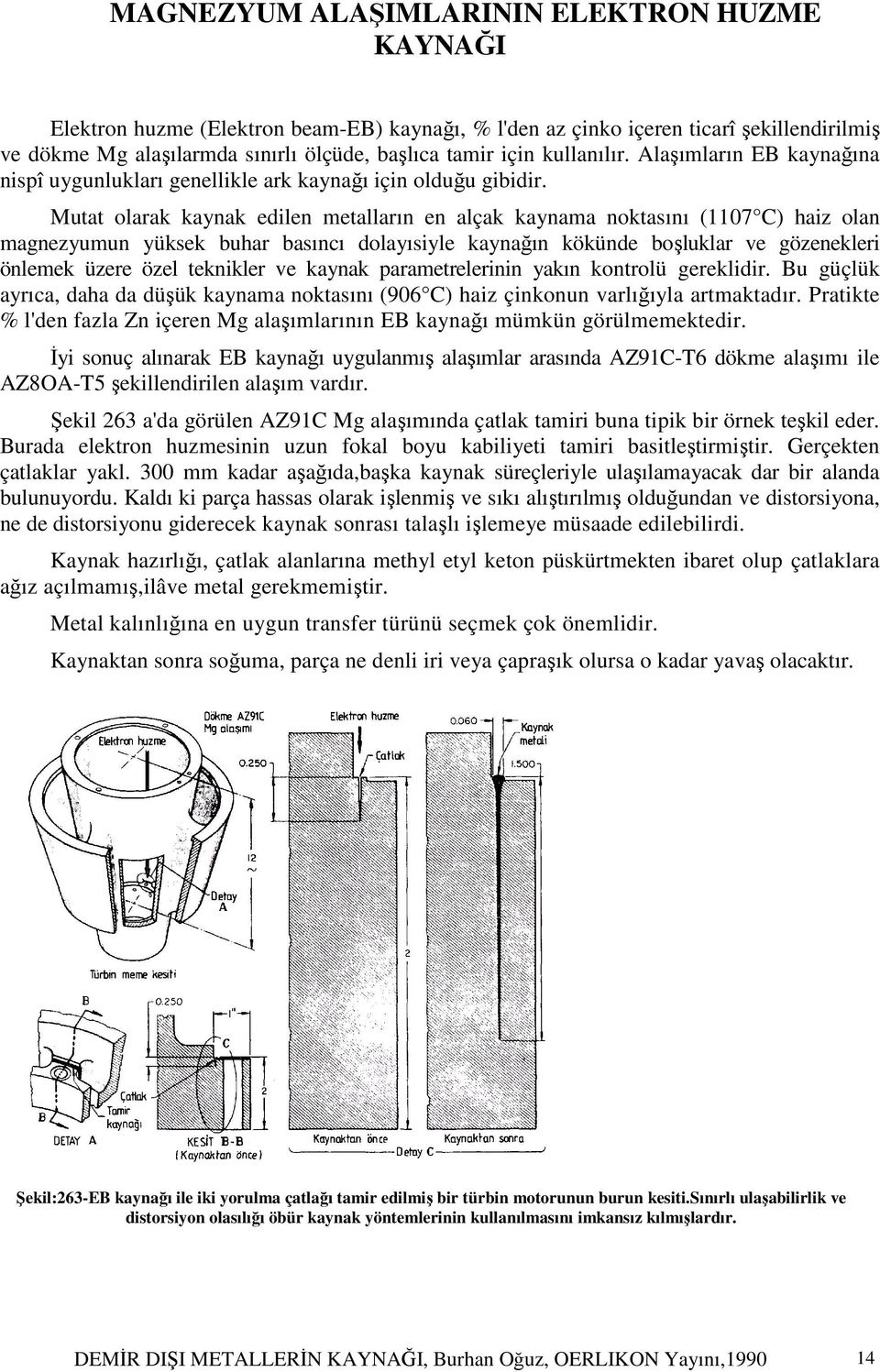 Mutat olarak kaynak edilen metalların en alçak kaynama noktasını (1107 C) haiz olan magnezyumun yüksek buhar basıncı dolayısiyle kaynağın kökünde boşluklar ve gözenekleri önlemek üzere özel teknikler