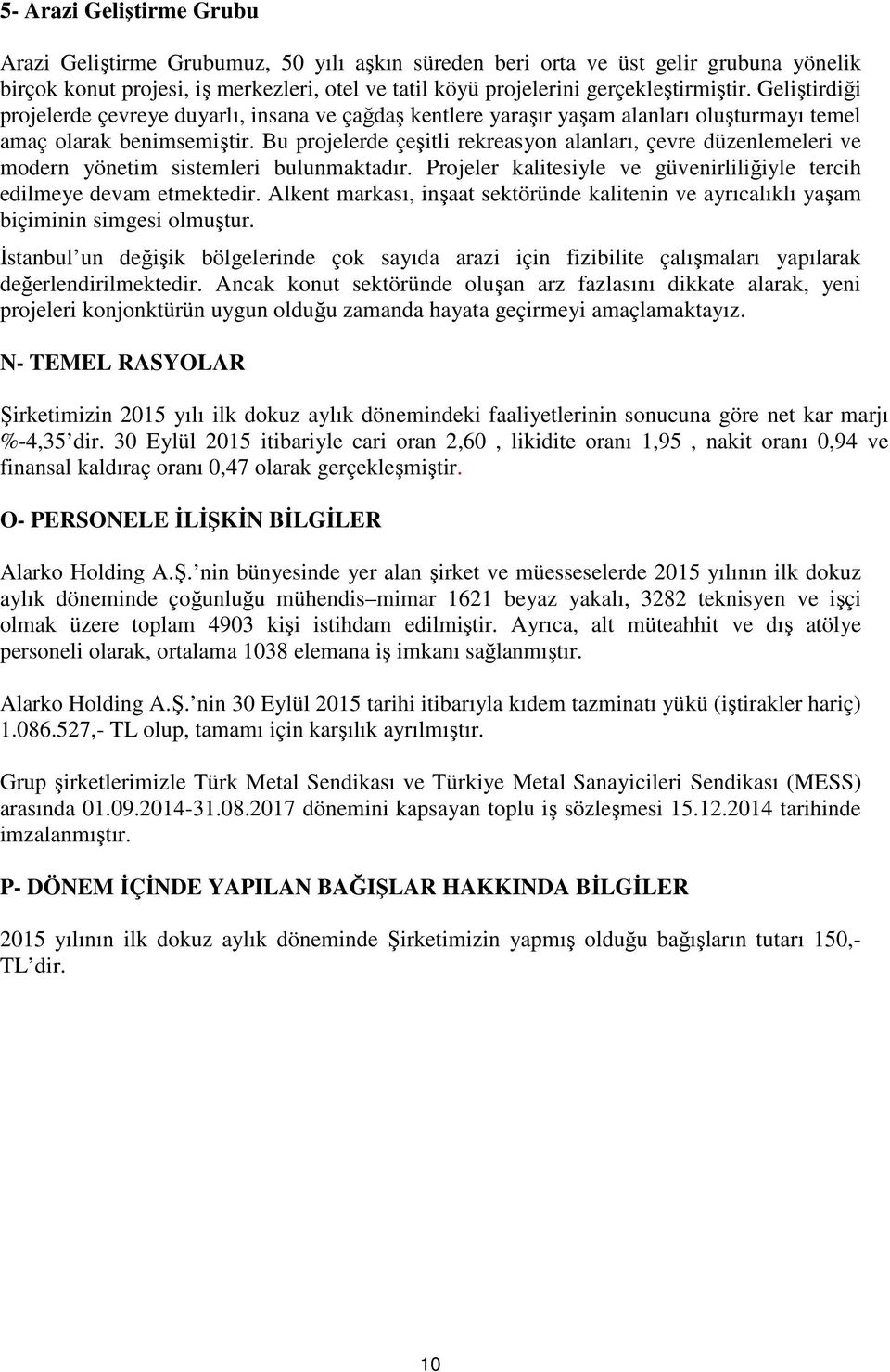 Bu projelerde çeşitli rekreasyon alanları, çevre düzenlemeleri ve modern yönetim sistemleri bulunmaktadır. Projeler kalitesiyle ve güvenirliliğiyle tercih edilmeye devam etmektedir.