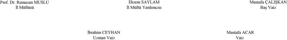 SAYLAM Ġl Müftü Yardımcısı Mustafa