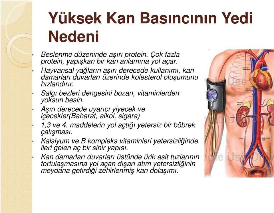 Salgı bezleri dengesini bozan, vitaminlerden yoksun besin. Aşırı derecede uyarıcı yiyecek ve içecekler(baharat, alkol, sigara) 1,3 ve 4.