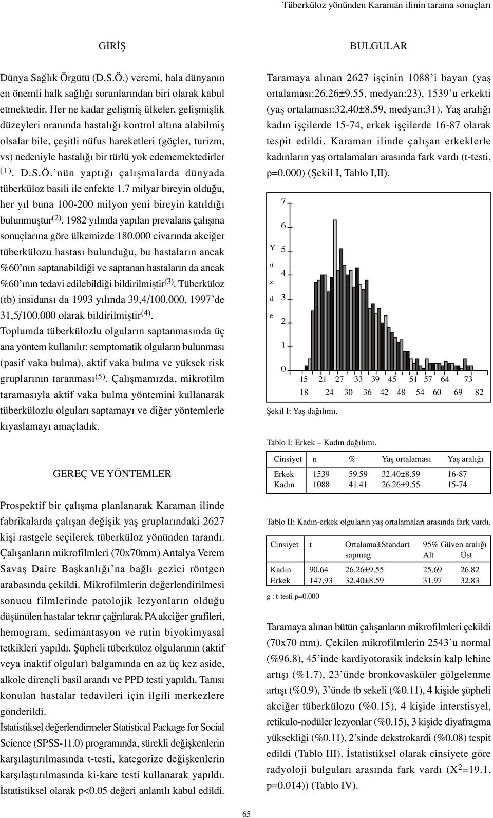 edememektedirler (1). D.S.Ö. nün yapt çal flmalarda dünyada tüberküloz basili ile enfekte 1.7 milyar bireyin oldu u, her y l buna 100-200 milyon yeni bireyin kat ld bulunmufltur (2).