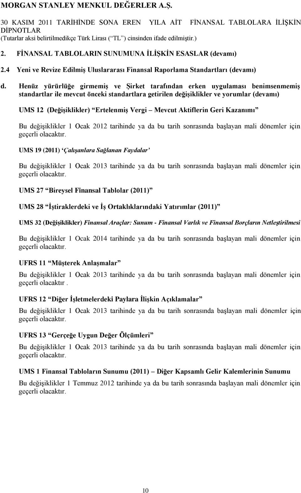 Vergi Mevcut Aktiflerin Geri Kazanımı Bu değişiklikler 1 Ocak 2012 tarihinde ya da bu tarih sonrasında başlayan mali dönemler için geçerli olacaktır.