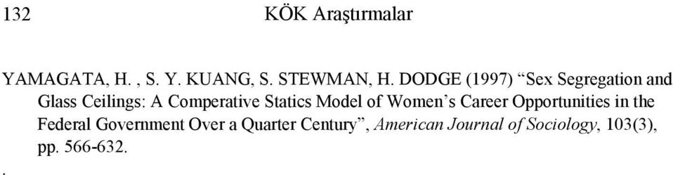 Statics Model of Women s Career Opportunities in the Federal