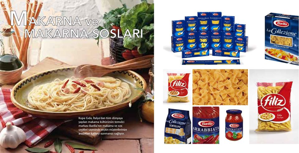 Barilla n n makarna ve sos çeflitleri sayesinde