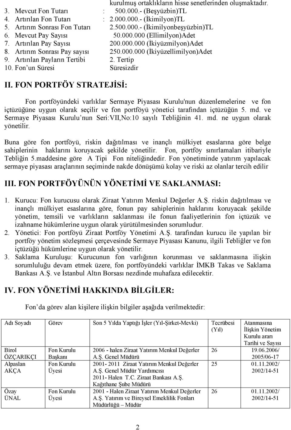 Tertip 10. Fon un Süresi Süresizdir II.