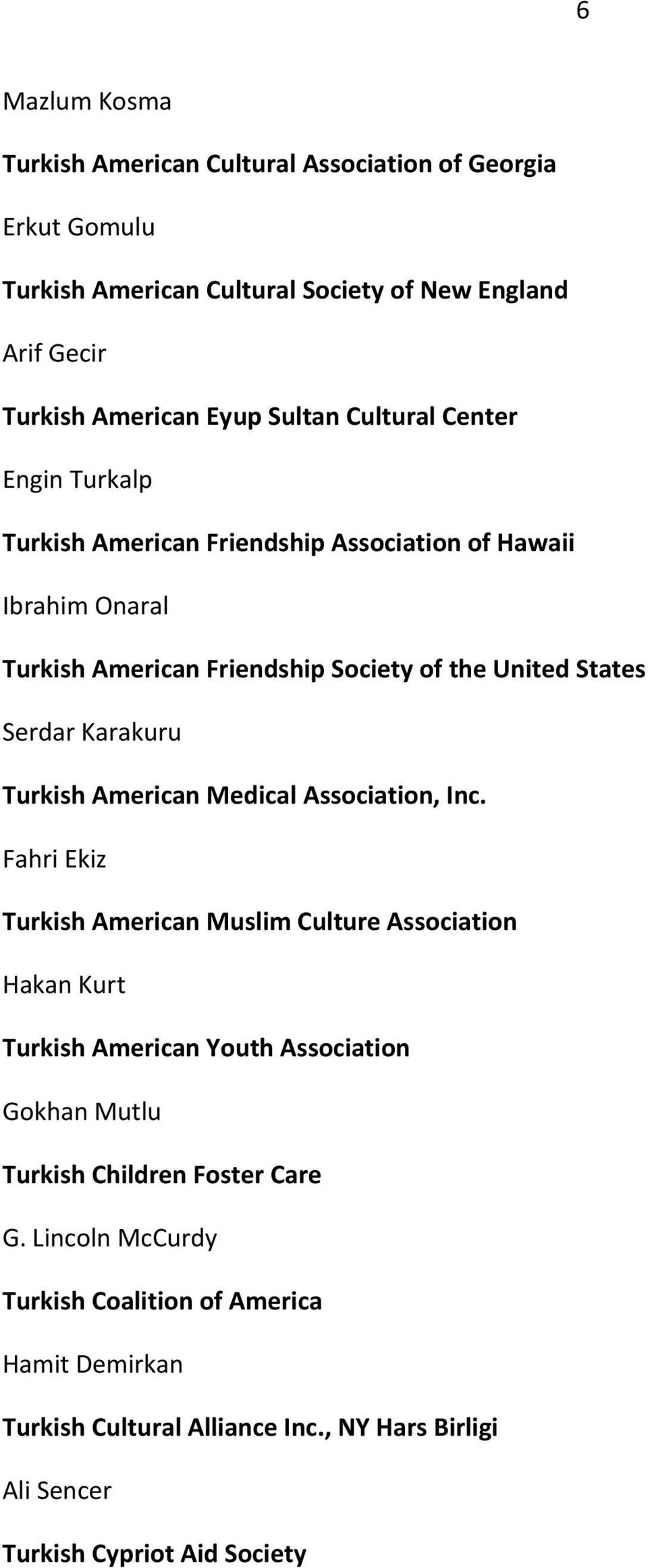 Turkish American Medical Association, Inc.