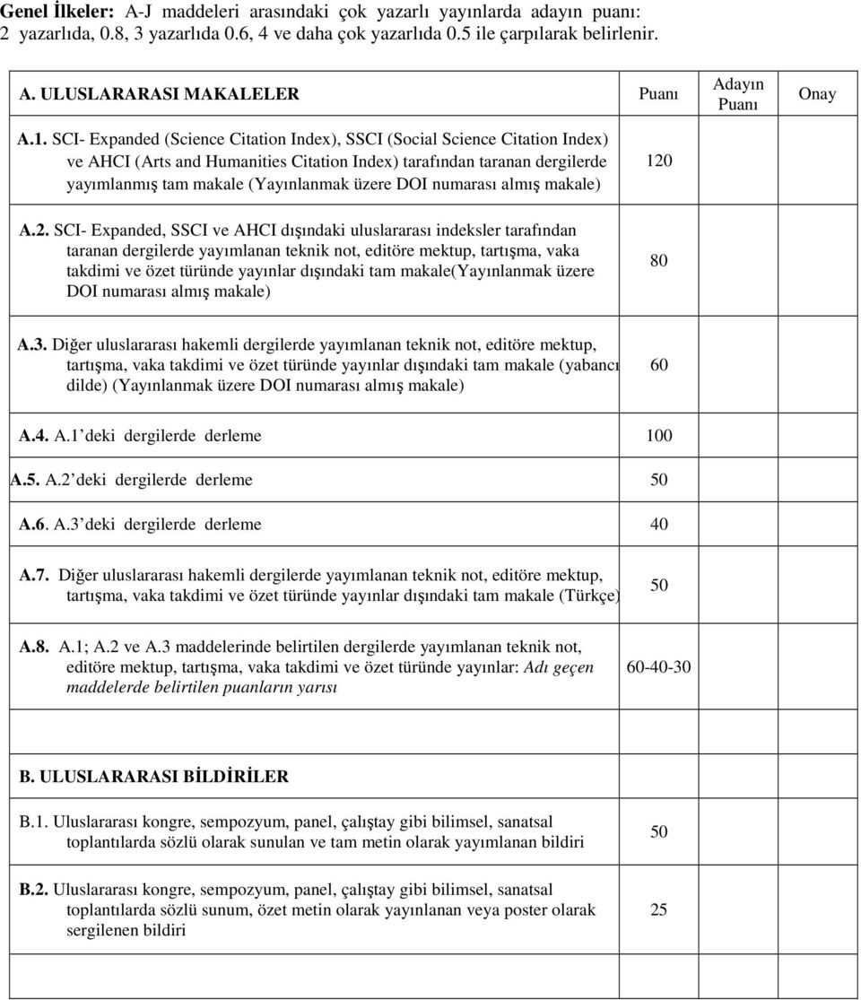 DOI numarası almış makale) A.2.