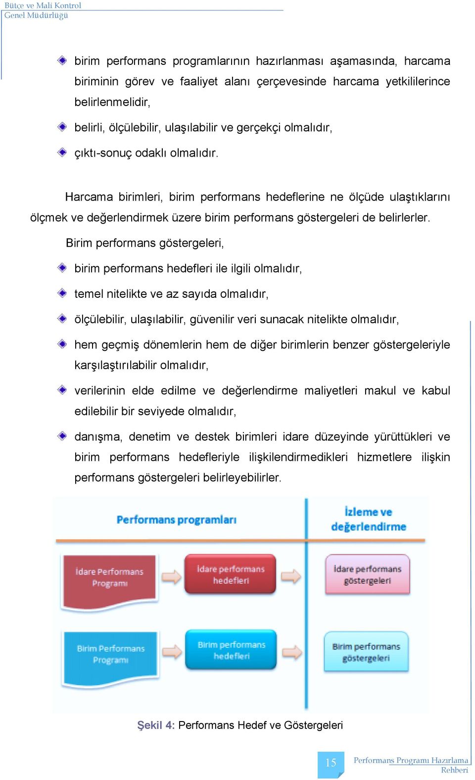 Harcama birimleri, birim performans hedeflerine ne ölçüde ulaştõklarõnõ ölçmek ve değerlendirmek üzere birim performans göstergeleri de belirlerler.