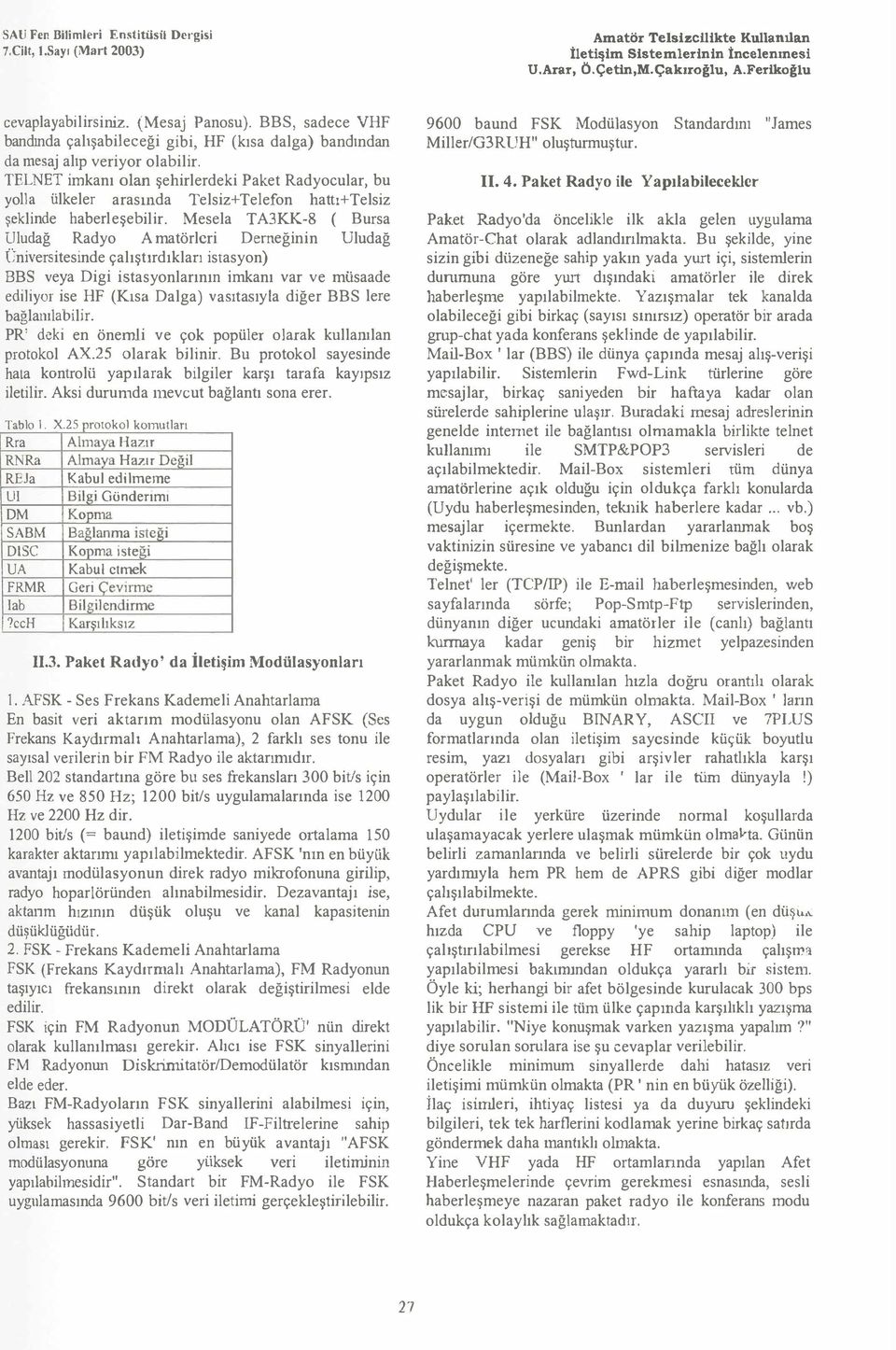 TELNET imkanı olan şehirlerdeki Paket Radyocular, bu yolla ülkeler arasnıda Telsiz+ Telefon hattı+ Telsiz şeklinde haberleşebilir. Mesela TA3KK.