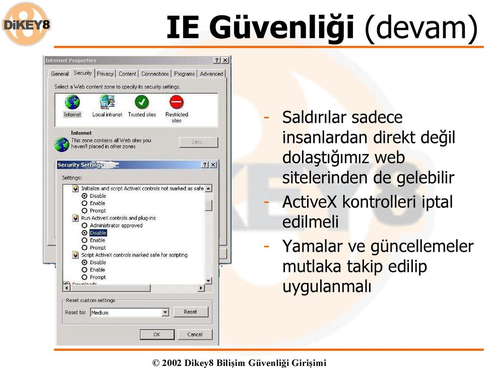 sitelerinden de gelebilir - ActiveX kontrolleri