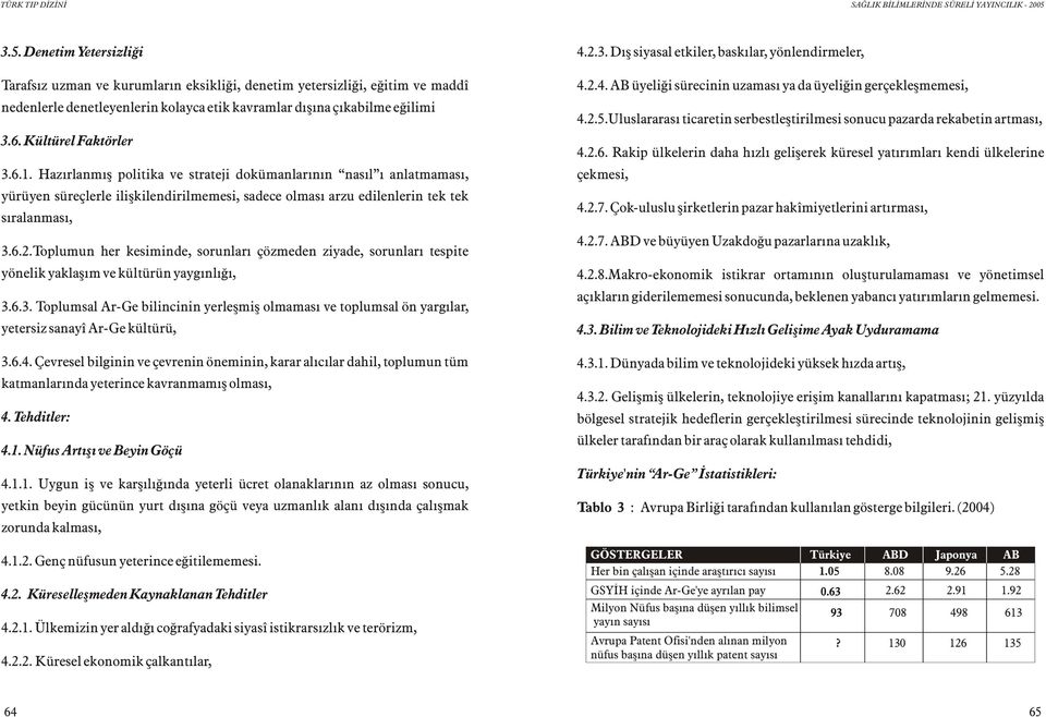 Toplumun her kesiminde, sorunlarý çözmeden ziyade, sorunlarý tespite yönelik yaklaþým ve kültürün yaygýnlýðý, 3.