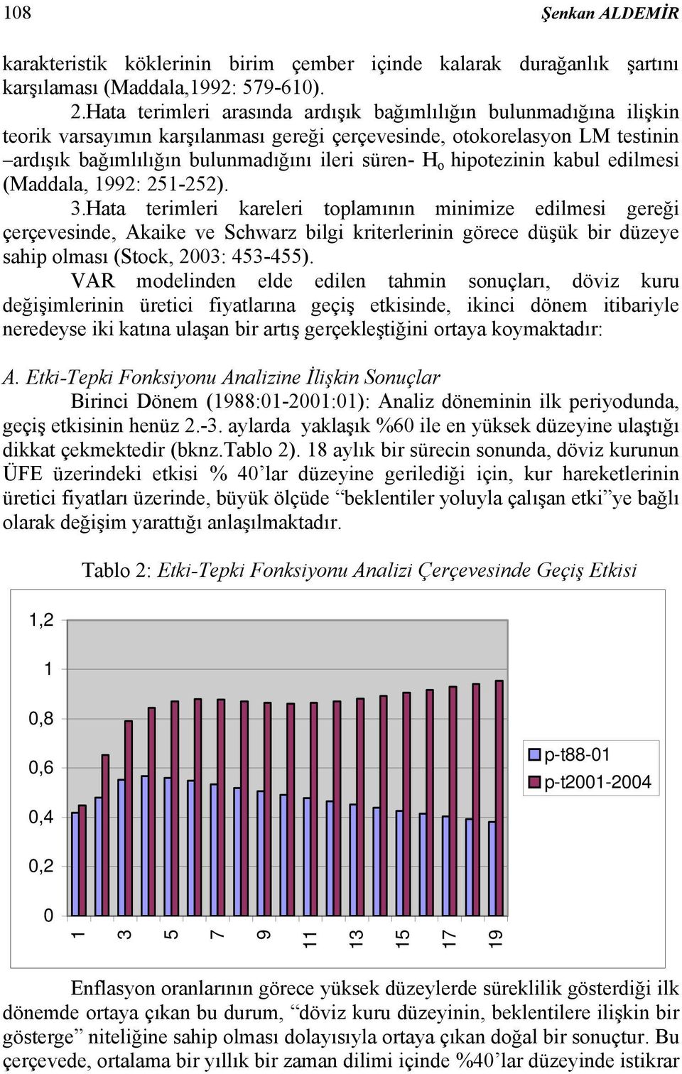 hipoezinin kabul edilmesi (Maddala, 1992: 251-252).