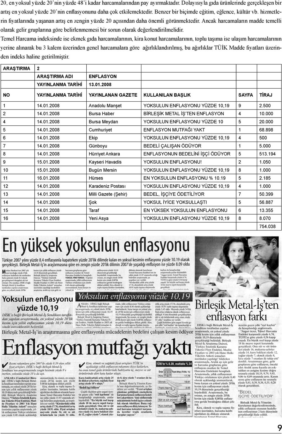 Ancak harcamaların madde temelli olarak gelir gruplarına göre belirlenmemesi bir sorun olarak değerlendirilmelidir.