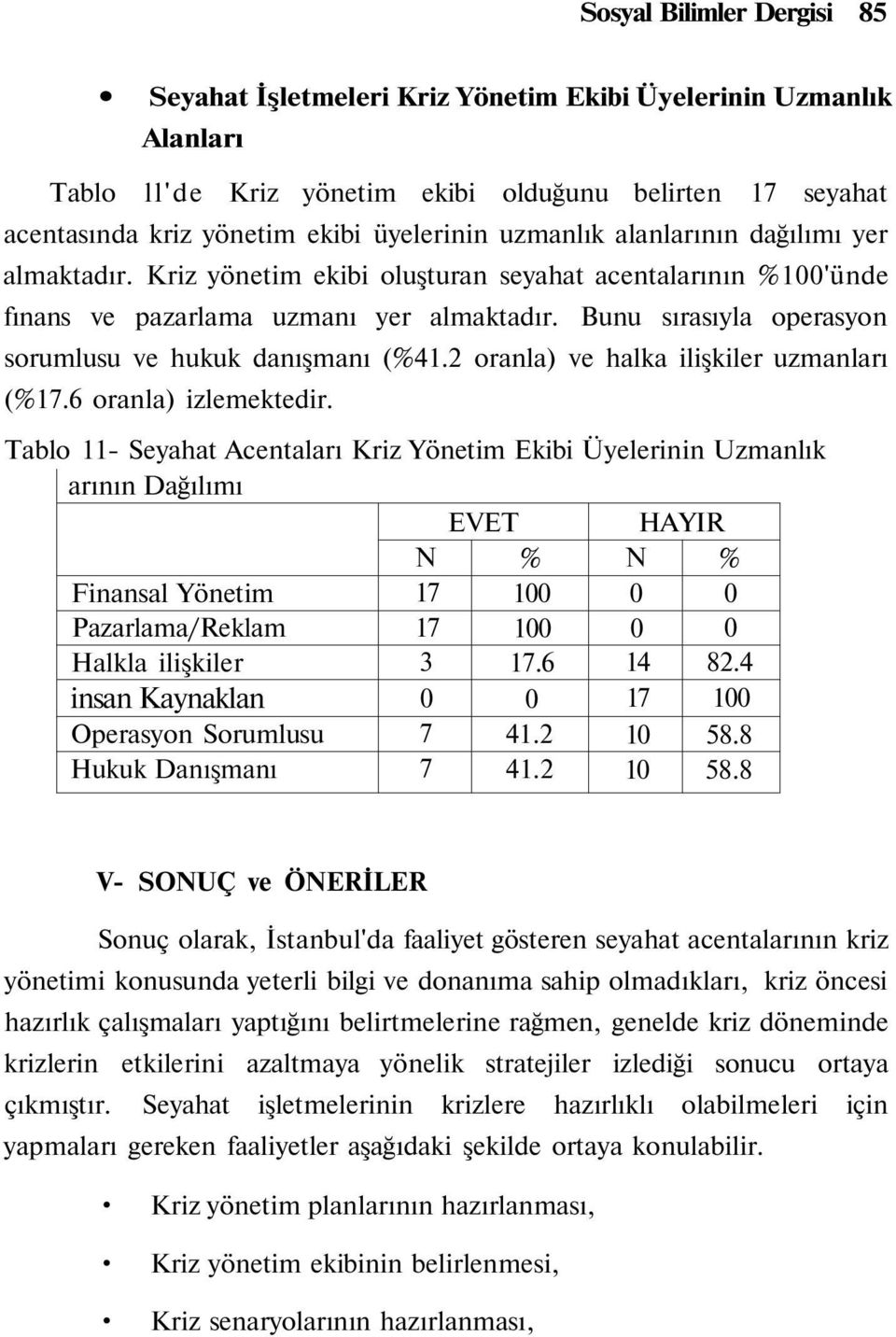 Bunu sırasıyla operasyon sorumlusu ve hukuk danışmanı (41.2 oranla) ve halka ilişkiler uzmanları (17.6 oranla) izlemektedir.