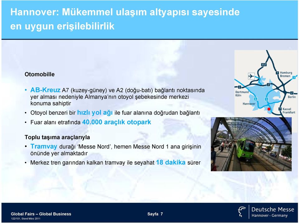 doğrudan bağlantı Fuar alanı etrafında 40.