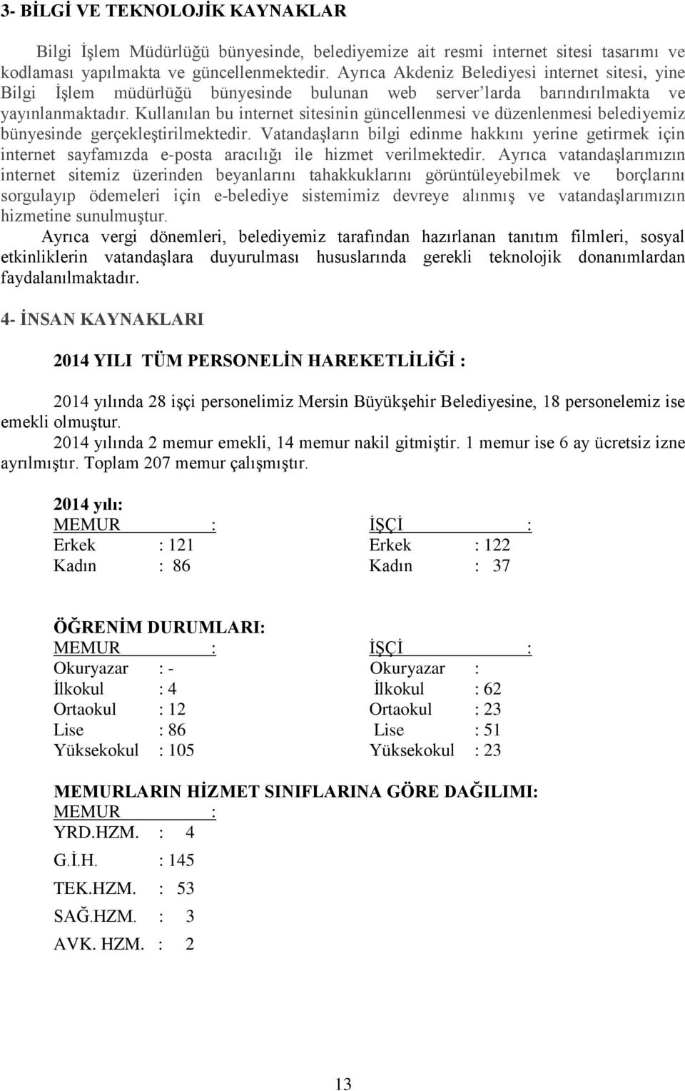 Kullanılan bu internet sitesinin güncellenmesi ve düzenlenmesi belediyemiz bünyesinde gerçekleģtirilmektedir.