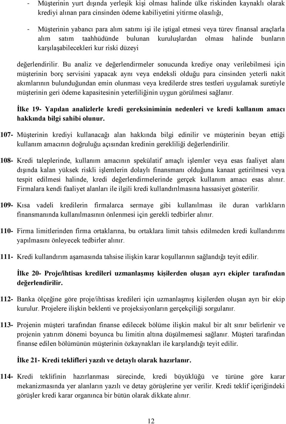 Bu analiz ve değerlendirmeler sonucunda krediye onay verilebilmesi için müşterinin borç servisini yapacak aynı veya endeksli olduğu para cinsinden yeterli nakit akımlarının bulunduğundan emin